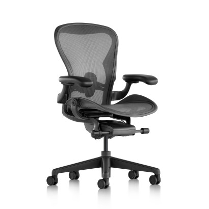 Herman Miller Aeron, Medium (B), Graphite - Adjustable Lumbar support