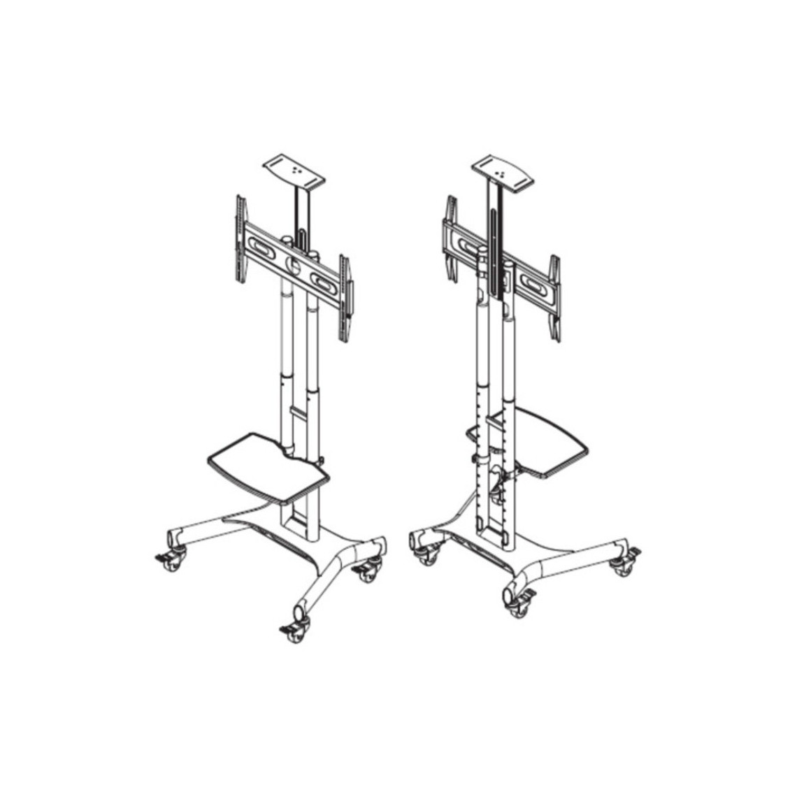 M Public Floorstand Basic 150 incl shelf & camera holder